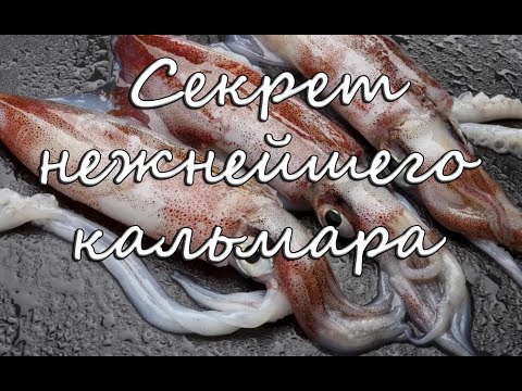 Видео: Секрет нежнейшего кальмара. Как чистить кальмар. Как варить кальмар. Кальмар для салатов.