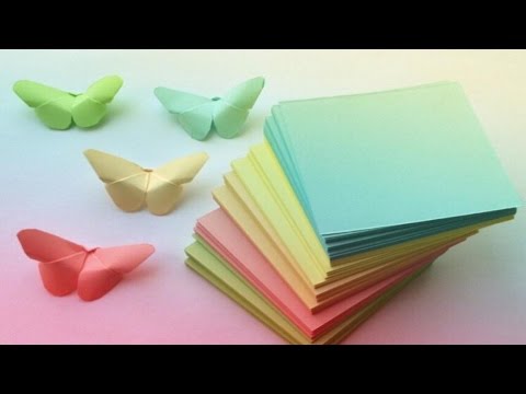 Видео: БАБОЧКИ из БУМАГИ / DIY Butterfly Room Decor / ОРИГАМИ БАБОЧКА