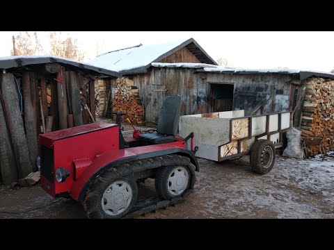 Видео: Самодельный прицеп на гусеничный минитрактор