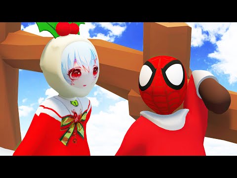 Видео: НОВОГОДНИЕ ПАЗЗЛЫ С ХОЛОДНЫМ ЛЬДОМ с МОЛЧАЛИВЫМ ДРУГОМ В HUMAN FALL FLAT пластилиновые Втубер Володя