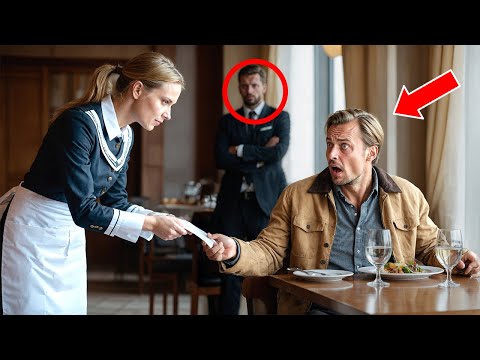 Видео: Миллионер под прикрытием заказывает стейк — официантка передаёт записку, и он замирает
