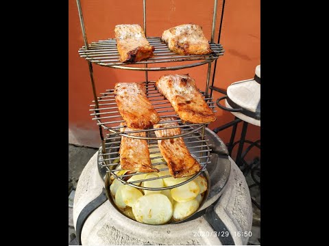 Видео: Форель запечённая в тандыре с молодым картофелем