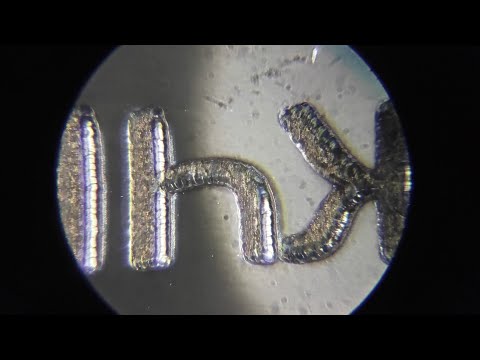 Видео: Микро гравировка лазером 0.4мм JPT 50 LP F163. Лазерный гравер для бизнеса!