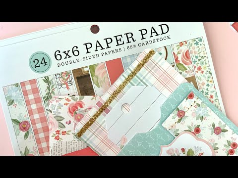 Видео: Давайте используем бумажные блокноты 6x6. Простые мини-альбомы, плоская почта.