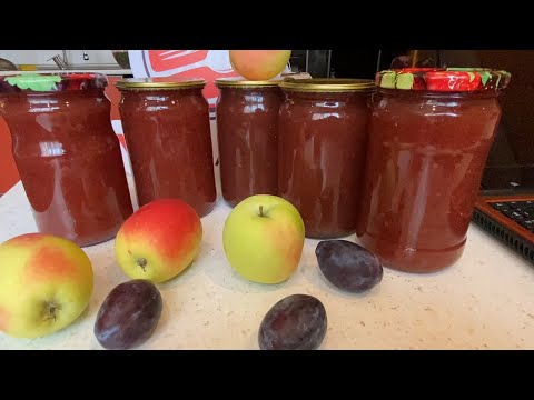Видео: Яблочно - сливовый джем без загустителей  #яблочносливовыйджем