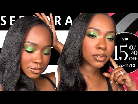 Видео: Ассортимент Sephora 2025 + макияж в стиле Green Glam