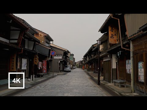 Видео: Прогулка ранним утром по улице Japan Heritage Street | Takaoka, Toyama, Japan