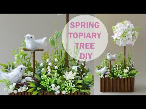 Видео: Spring Topiary Tree and Birds DIY / Весенняя композиция / Топиарий
