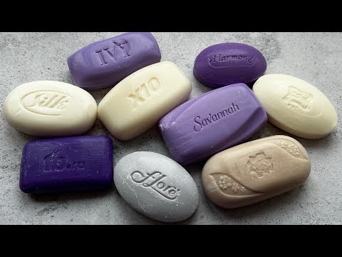 Видео: ASMR soap/ Dry soap 💜🤍💜🤍/ Резка сухого мыла 