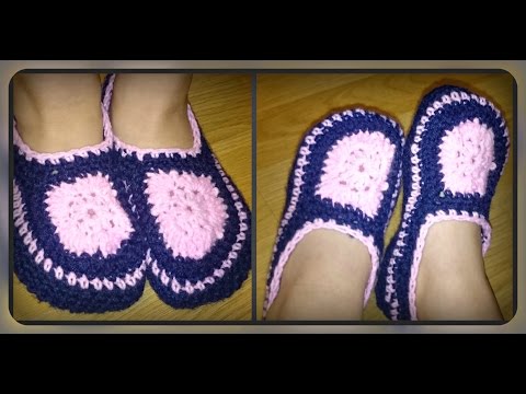 Видео: детские следочки -  тапочки, вязание крючком