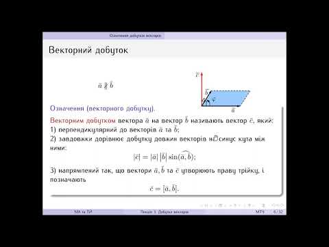 Видео: Лекція 3. Добутки векторів.  Ч.  1