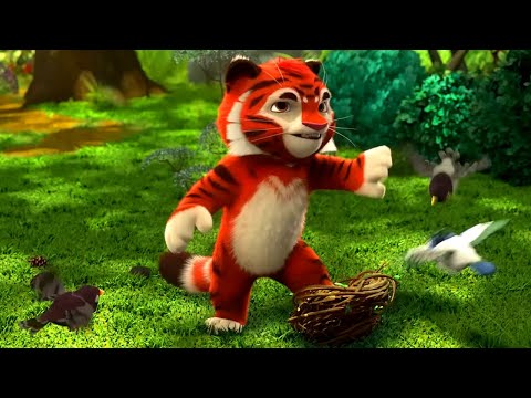 Видео: 🐯 Лео и Тиг 🦁 — Долой пернатых! — Серия 17 — Развивающий мультфильм о животных