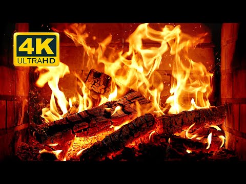 Видео: 🔥 Уютный Камин 4К! Зимняя ночь у камина под звуки горящих дров