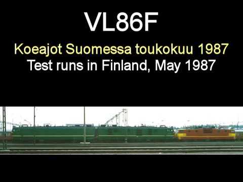 Видео: VL86F (ВЛ86Ф) locomotive test run in Finland, May 1987