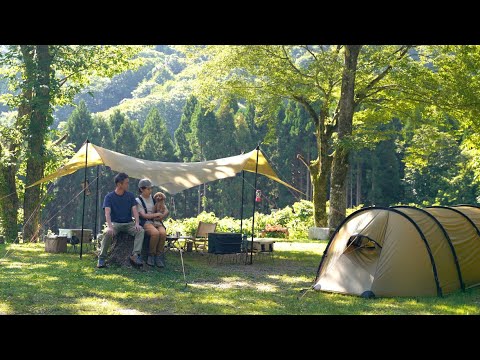 Видео: Кемпинг с моей собакой. Японский лагерь. АСМР