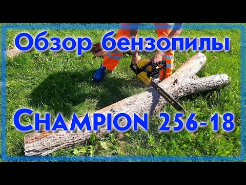 Видео: Бензопила Champion 256 -18 обзор и испытание