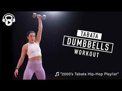 Видео: 20-минутная тренировка Табата с гантелями | с разминкой | Хип-хоп плейлист 2000-х