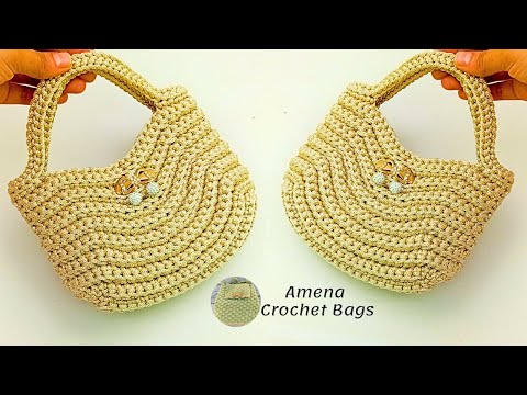 Видео: Маленькая вязаная крючком сумка с дизайном «Песчаные волны» | Просто и элегантно шаг за шагом