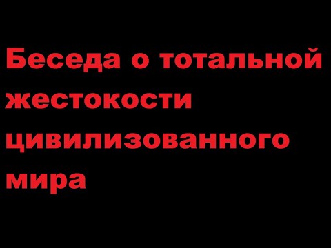 Видео: Беседа о тотальной жестокости цивилизованного мира
