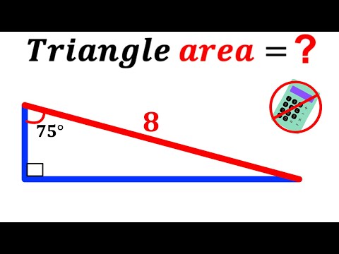 Видео: Можете ли вы найти площадь треугольника? | (Использование калькуляторов запрещено) |#математика #...