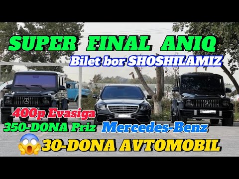 Видео: ФИНАЛ АНИК 350-ДОНА ПРИЗ 30-ДОНА МАШИНА БИЛЕТ БОР ШОШИЛАМИЗ