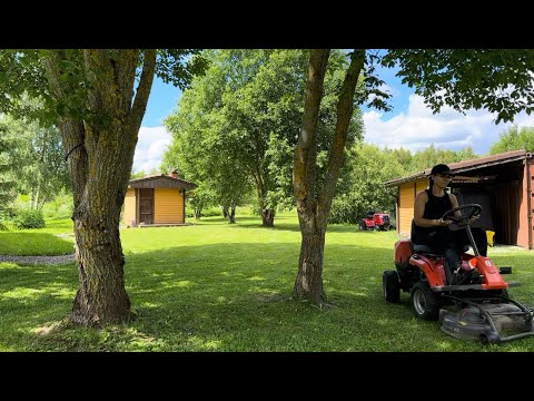 Видео: 29.06.2024 Покос травы рейдером, трактором, эл. газонокосилкой и триммером. Мелкий пруд.