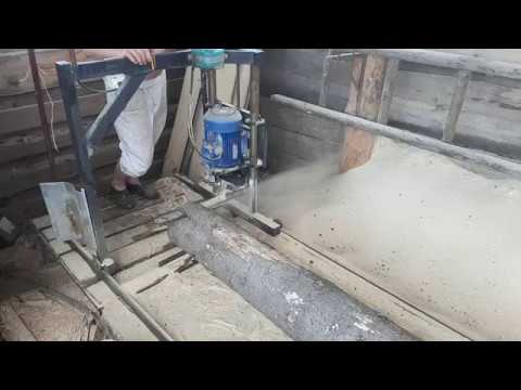 Видео: Шинная пилорама в действии