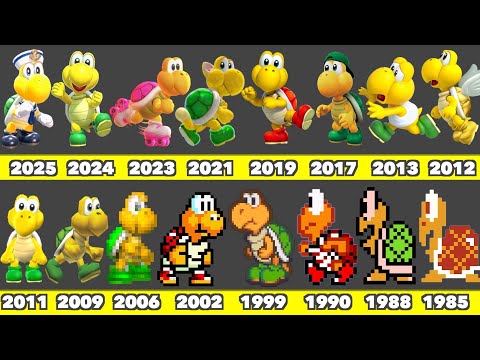 Видео: Эволюция игровой графики Koopa Troopa в играх Nintendo (1985-2025)