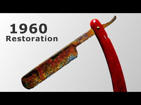 Видео: Реставрация опасной бритвы | Straight razor restoration | 1960