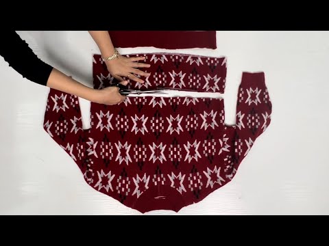 Видео: [DIY] Не выбрасывайте старый свитер 3 | Как переделать старый свитер 3