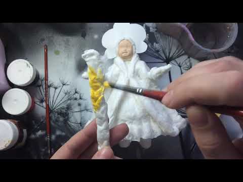 Видео: Ватная игрушка Снегурочка. ЧАСТЬ 3