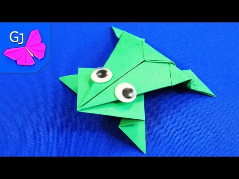 Видео: Оригами из бумаги Прыгающая лягушка