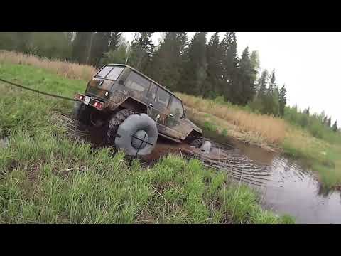 Видео: Понтоны на колёса вездехода Самурай / MOTUX