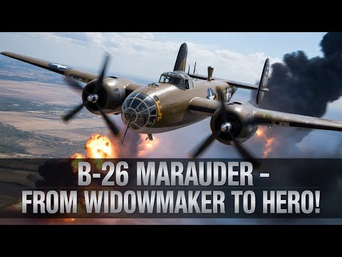 Видео: B-26 Marauder — от «Widowmaker» до героя D-Day | Road of Armor 