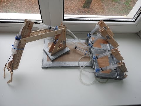 Видео: ГИДРАВЛИЧЕСКАЯ РУКА ИЗ ШПРИЦОВ!?