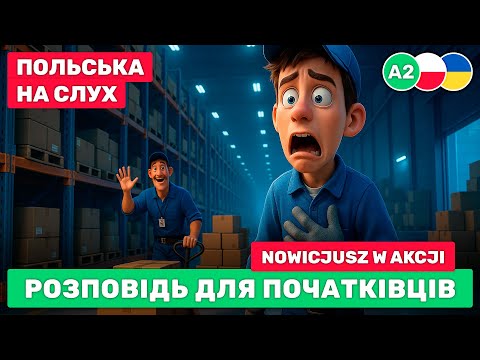 Видео: Вивчай польську легко // Слухаємо просту розповідь для початківців // 📦 Nowicjusz w akcji (A1)