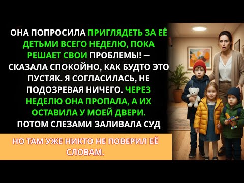 Видео: Она оставила их у моей двери… а потом рыдала перед судьёй