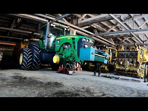Видео: Сняли передний мост(1300-й) с трактора John Deere 8430 на реставрацию задней оси кочения!