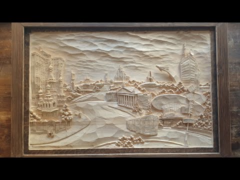Видео: Мастер класс. Резьба по дереву. Процесс создания картины
