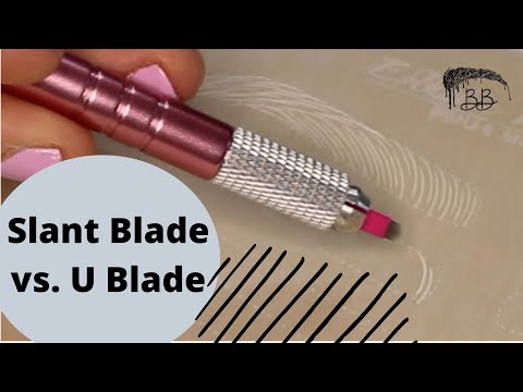 Видео: Мне пришлось использовать U-образное лезвие (инструменты для микроблейдинга — U-образное лезвие п...