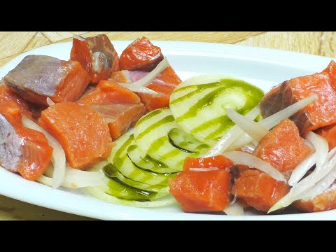 Видео: Экспресс посол рыбы за два часа. Малосольная красная рыба.