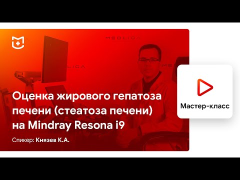 Видео: Оценка жирового гепатоза печени на Mindray Resona i9