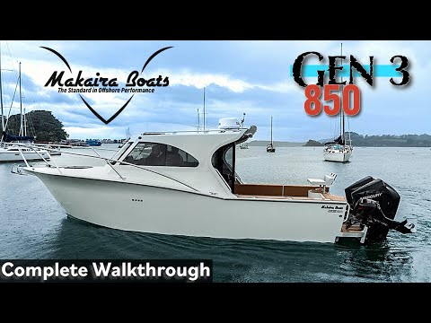 Видео: Внутри идеального алюминиевого морского катера! Представляем Makaira Gen 3 850