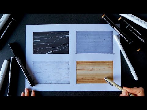 Видео: Как нарисовать ТЕКСТУРЫ МРАМОРА, БЕТОНА, ДЕРЕВА?