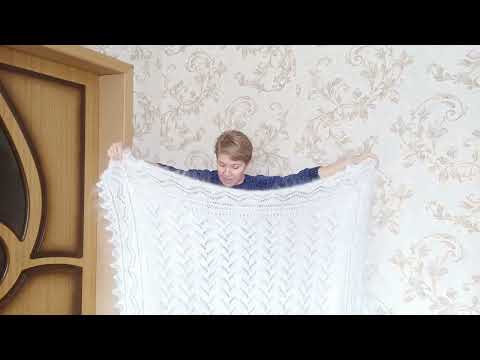 Видео: Белые пуховые платки для уютной зимы!.+79030300712