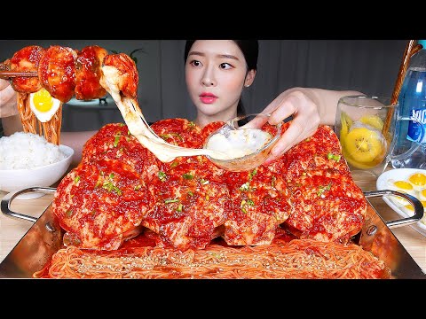 Видео: ASMR MUKBANG | 🔥 Острые тушеные гигантские гребешки 🔥 Сырный соус для фондю, Лапша, Яичница, Рис