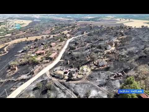 Видео: Апокалиптични снимки од селата во Свети Николе, еве што остави пожарот зад себе
