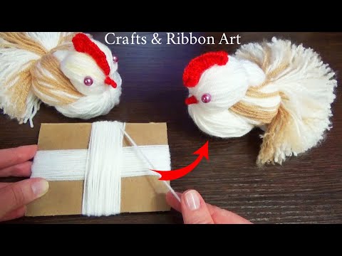 Видео: Easy Сhicken Making Idea with Yarn - DIY Crafts - How to Make Yarn Chicken at Home - DIY Woolen Doll