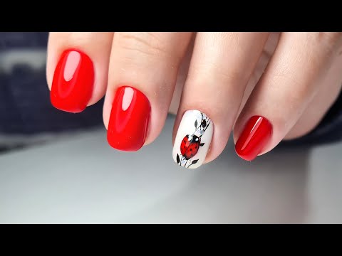 Видео: ❤ ЯРКИЙ КРАСНЫЙ маникюр ❤ ТОП 2021 ❤ укрепление БАЗОЙ COSMOPROFI ❤ БОЖЬЯ коровка на ногтях ❤