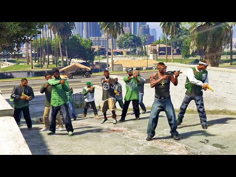 Видео: Семьи против Балласов против Вагос против Марабунта Гранде | GTA 5 NPC Wars 67
